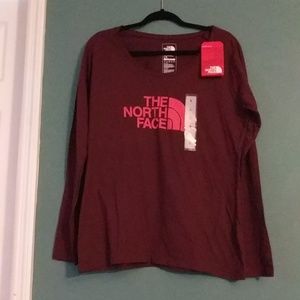 The North Face Womens Long Sleeve Maroon Shirt